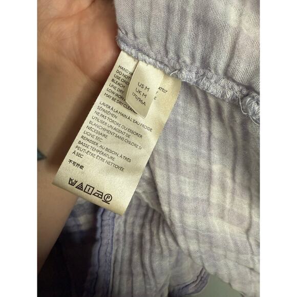 Pilcro and the Letterpress Anthropologie Bette Lavender Plaid boho blouse - Picture 3 of 8